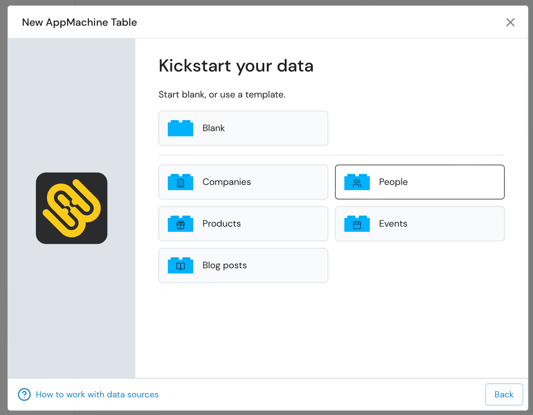 Choose your data source